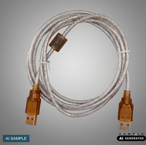 USB 2.0 cable, AM/AF, with ferrite core, 1m - m.e.d. GmbH Schulz (AI-generated sample image)