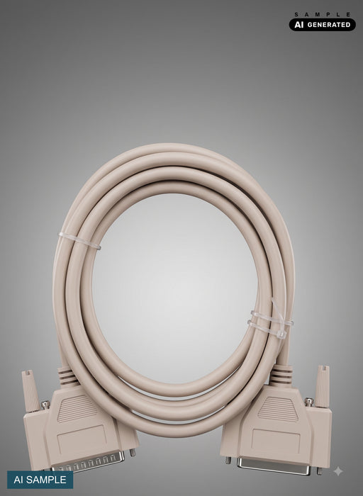 Serial cable, DB25M/ F, 1:1, 1.8m - m.e.d. GmbH Schulz (AI-generated sample image)