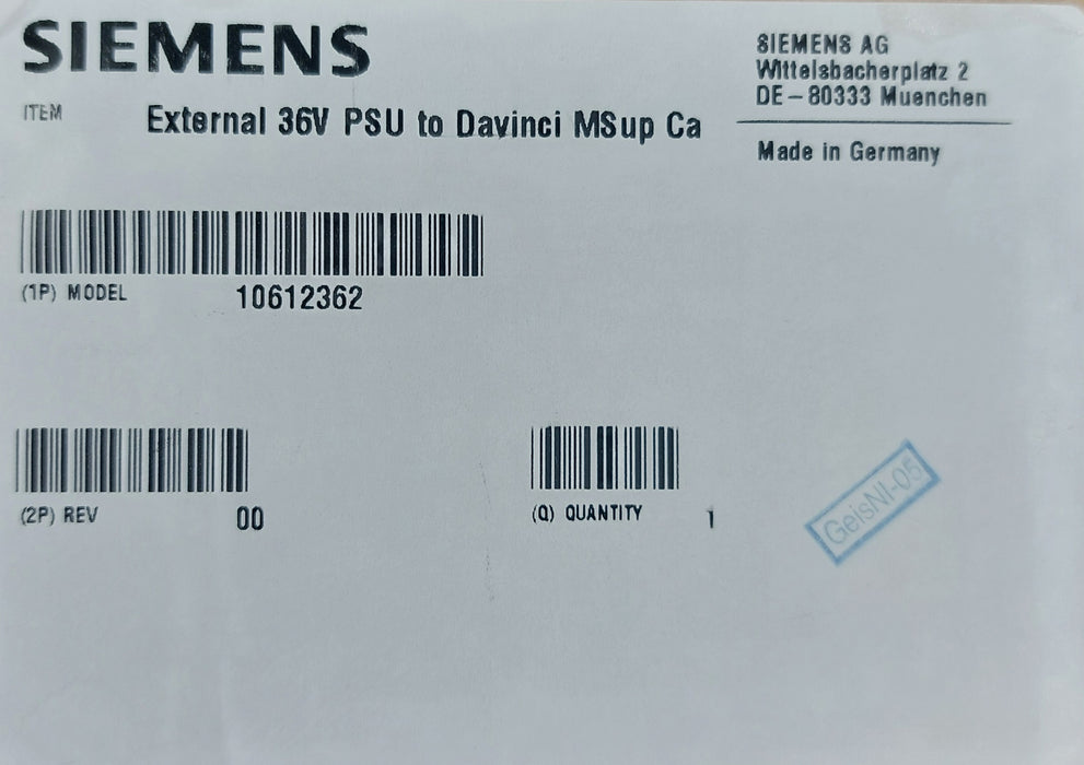 External 36v Psu To Davinci Msup Ca - m.e.d. GmbH Schulz