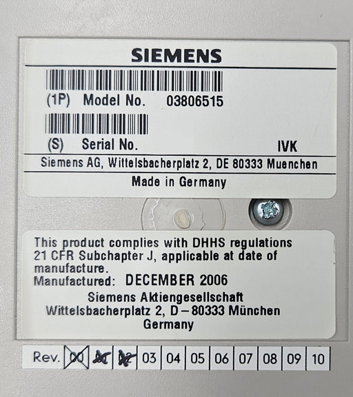 X-ray control console - m.e.d. GmbH Schulz