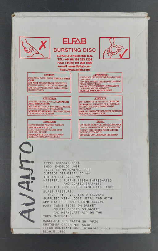 BURSTING DISC (EHG3 MONOBLOC UNIT) - m.e.d. GmbH Schulz