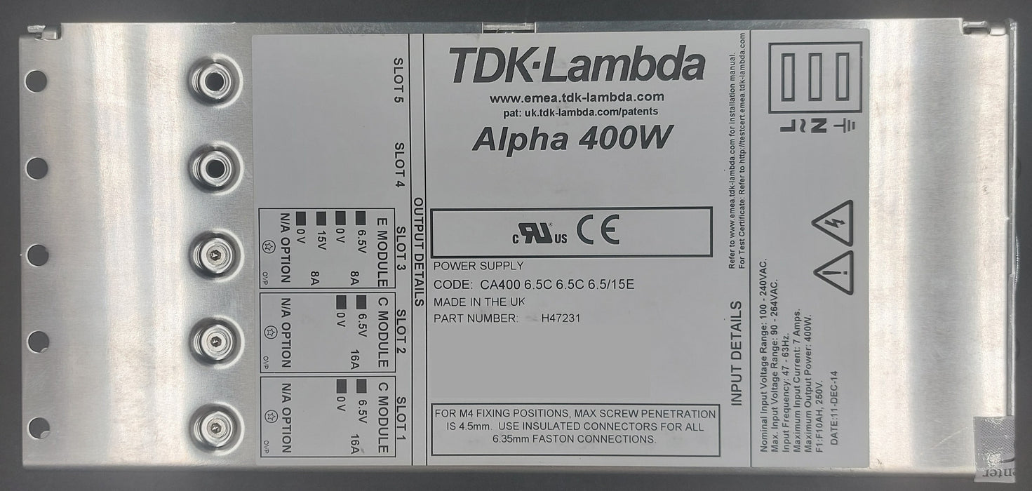 TDK-Lambda Alpha 400W Power Supply - m.e.d. GmbH Schulz