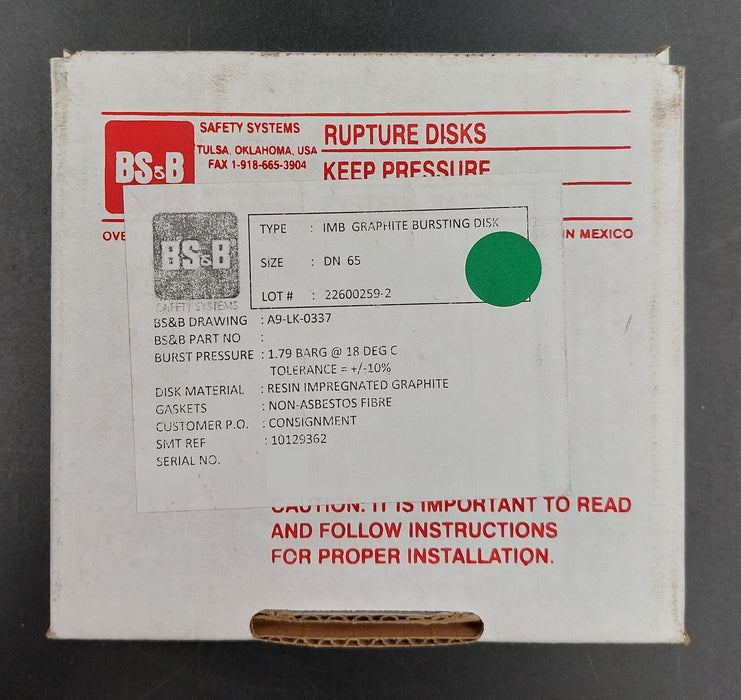 26psi Graphite Burst Disc - m.e.d. GmbH Schulz